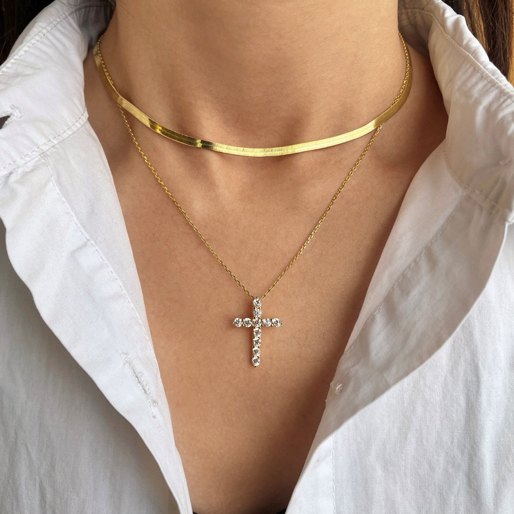 Cleo Herringbone Necklace