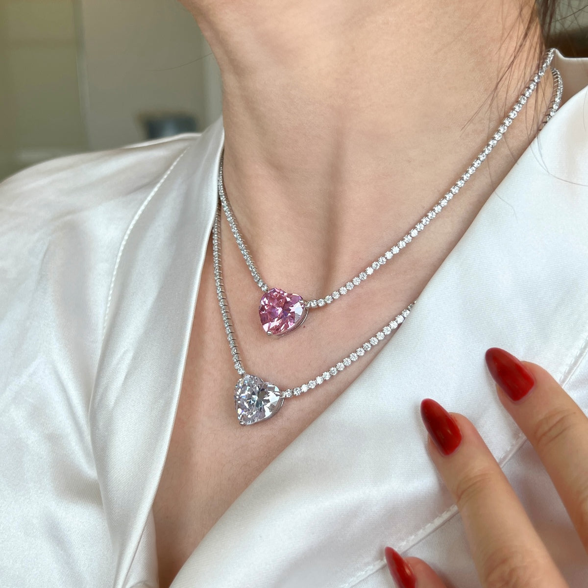 Baby Love Necklace (Clear Crystal)
