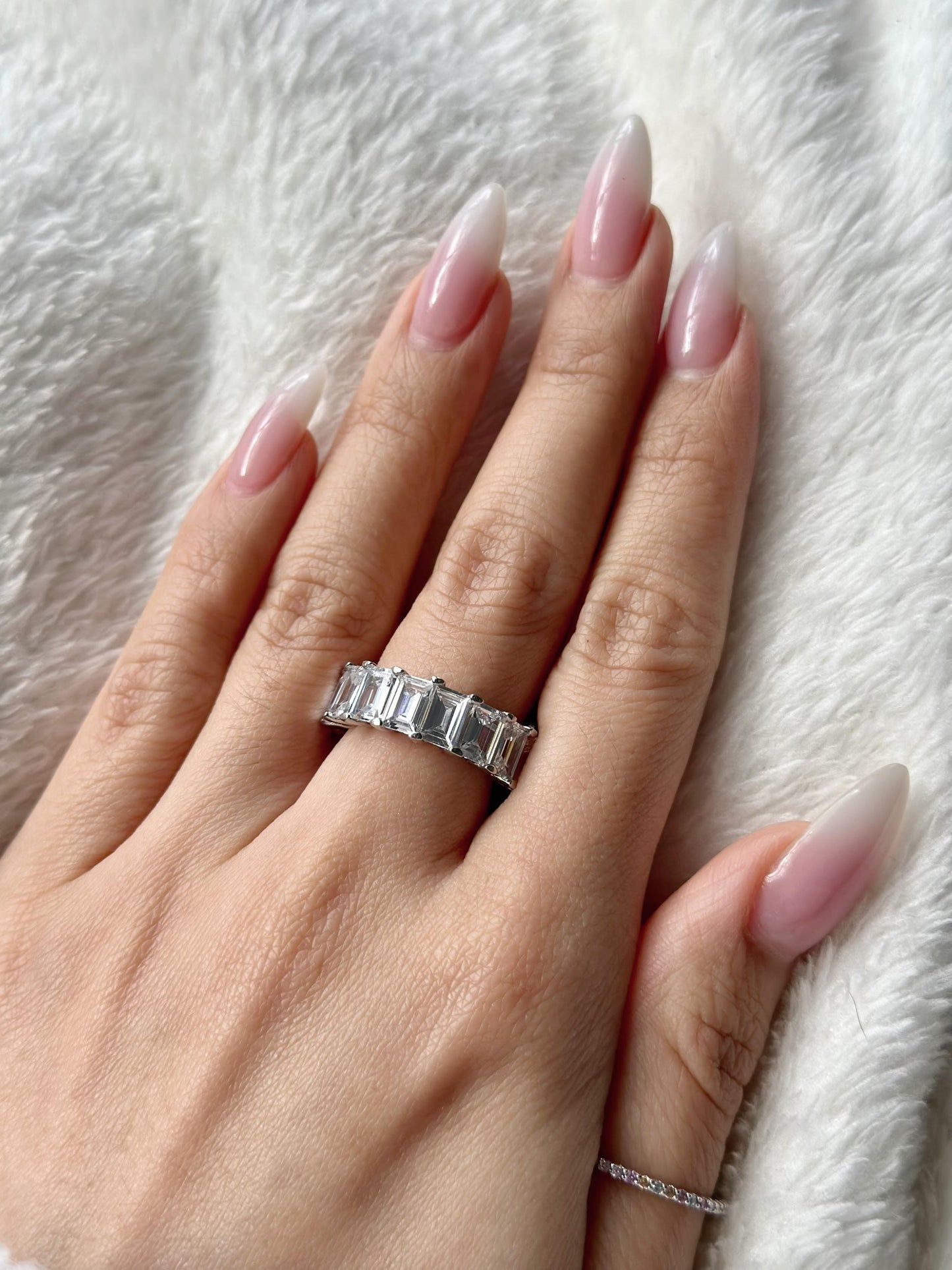 Grace Emerald Cut Eternity band