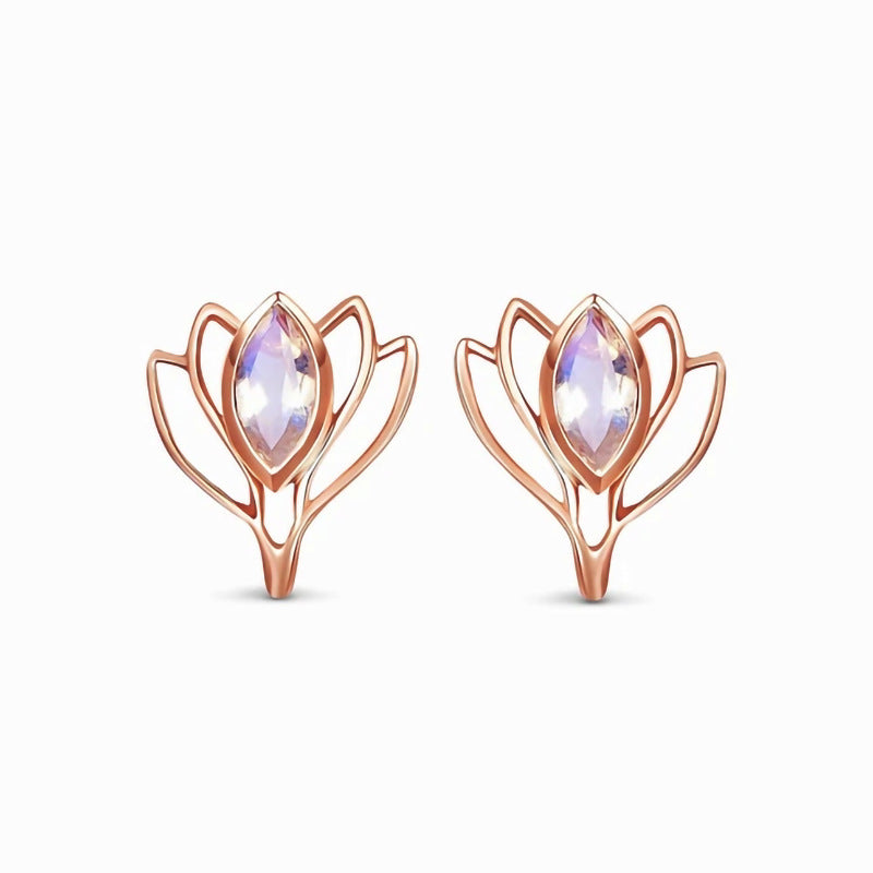 Luna Lotus Studs