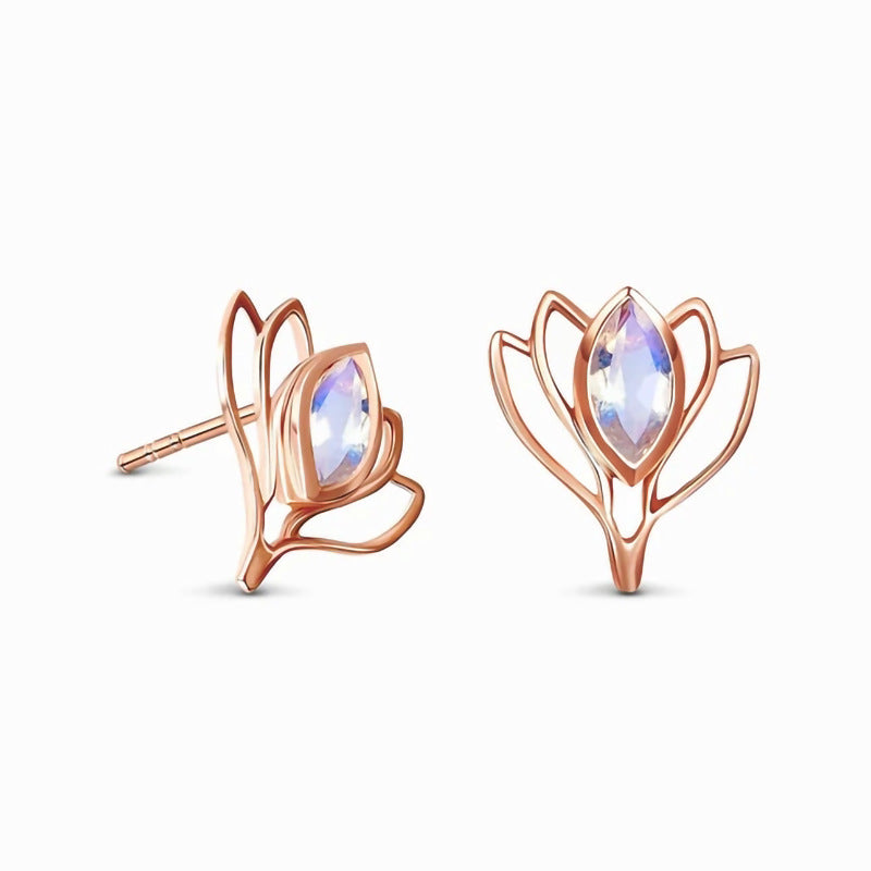 Luna Lotus Studs