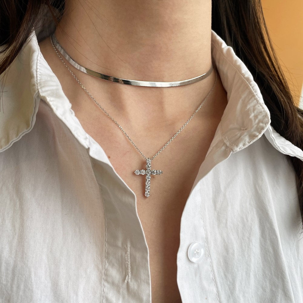 Ave Maria Necklace -Silver