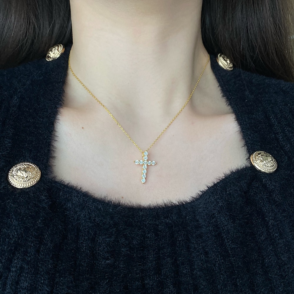 Ave Maria Necklace -Gold