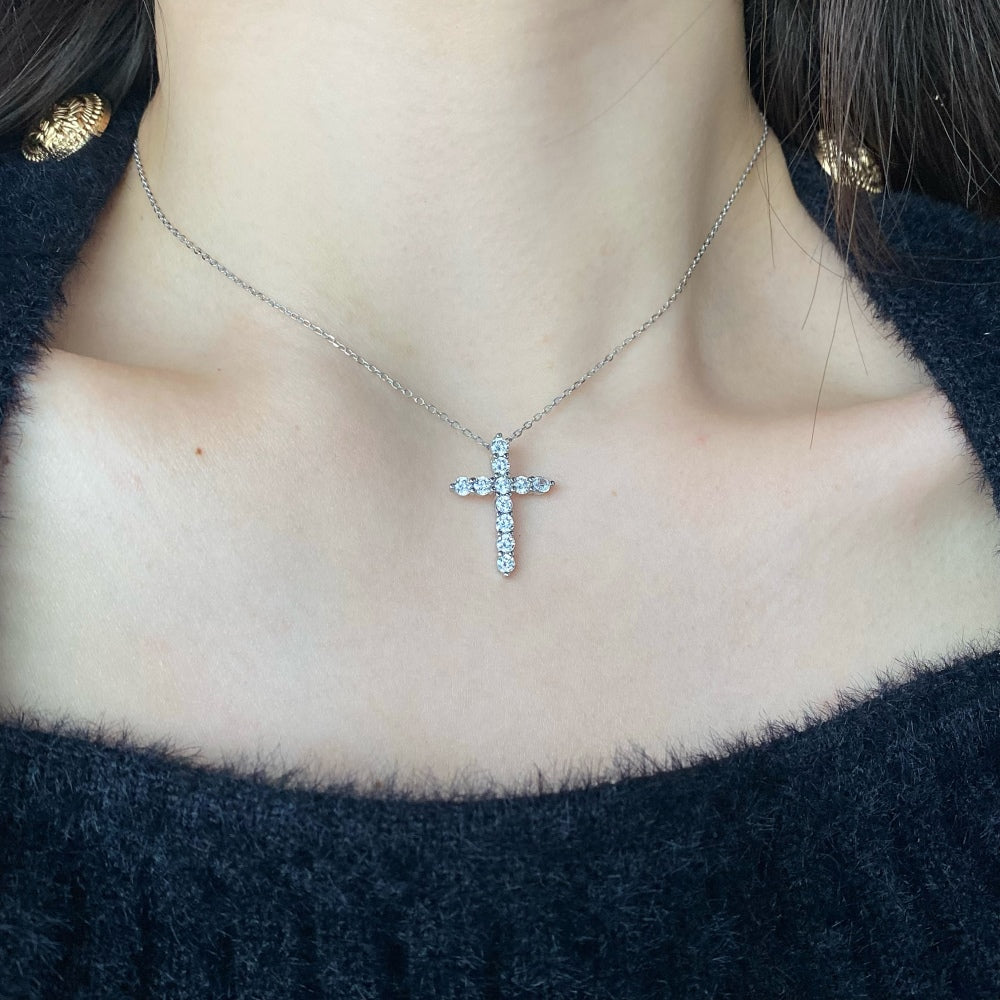 Ave Maria Necklace -Silver