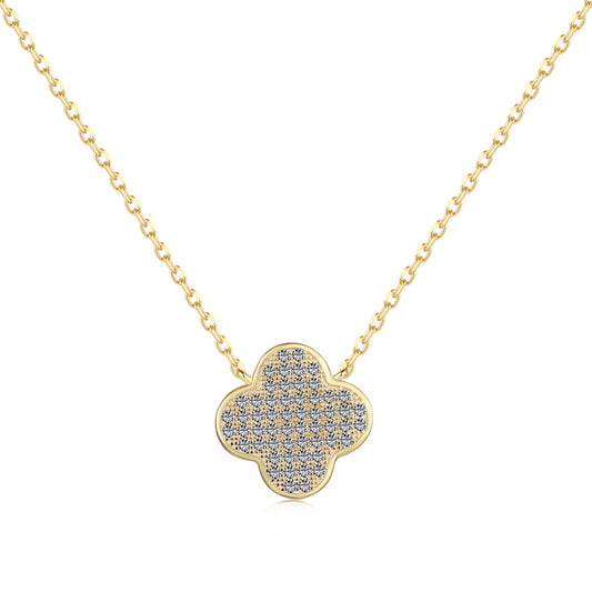 She's So Lucky Clover Necklace - Gold