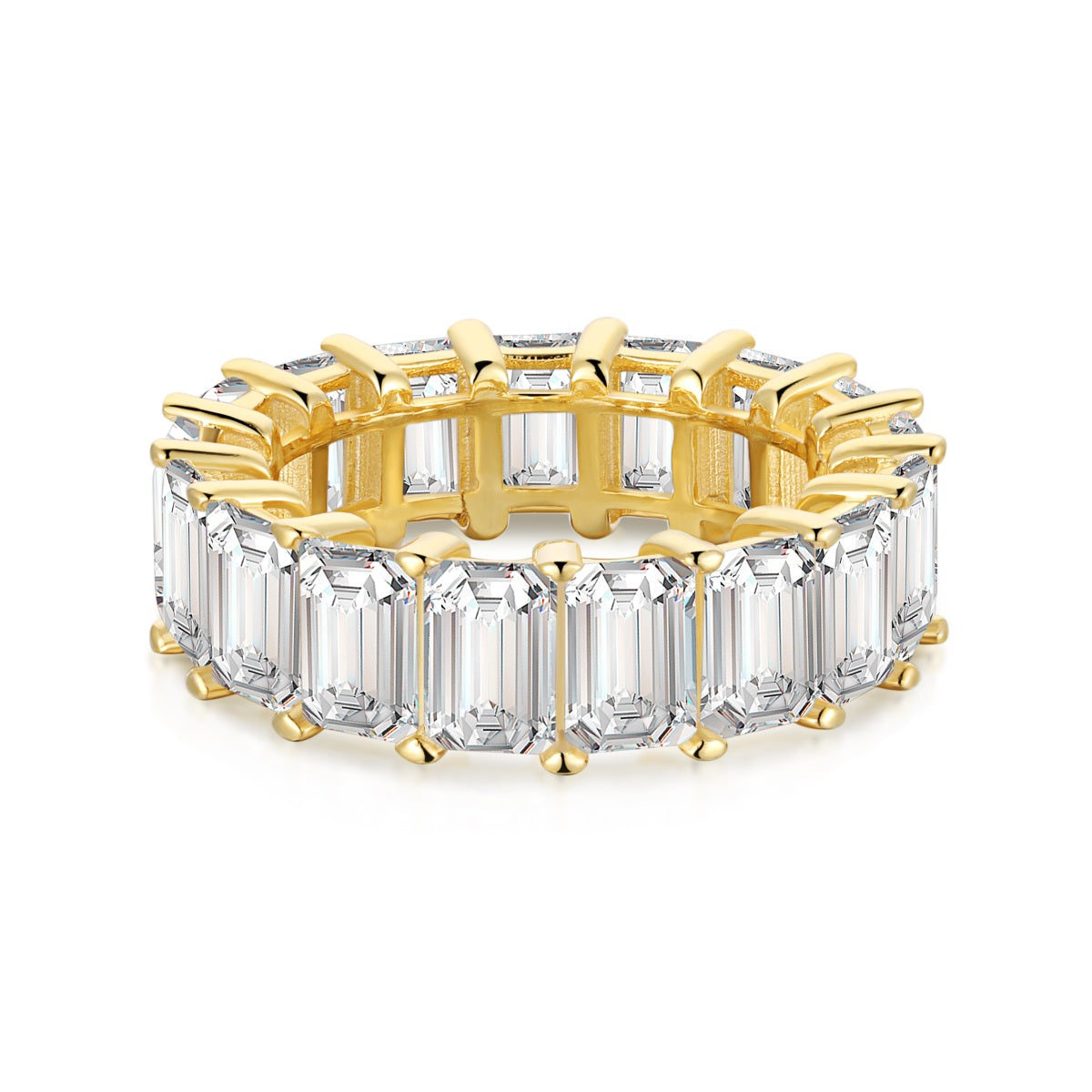 Gold Grace Emerald Cut Eternity band