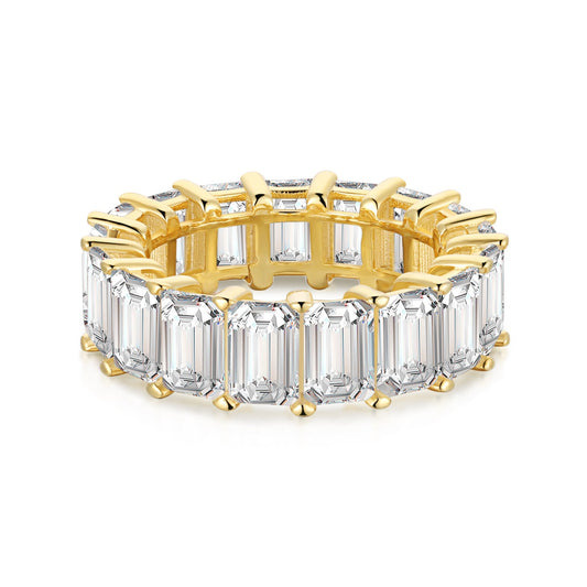 Gold Grace Emerald Cut Eternity band