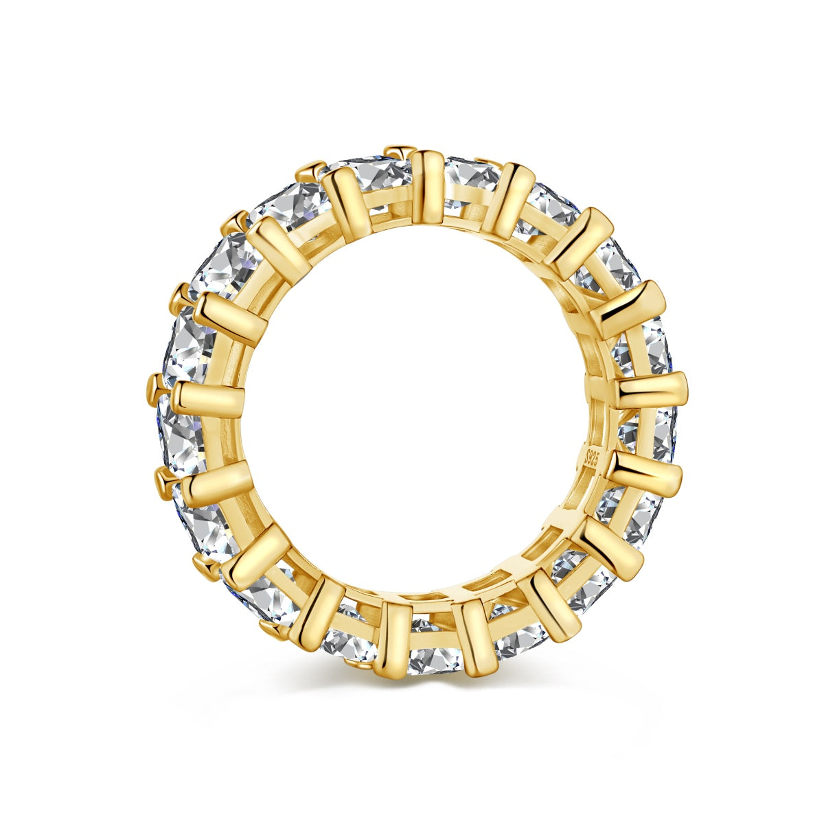 Gold Grace Emerald Cut Eternity band