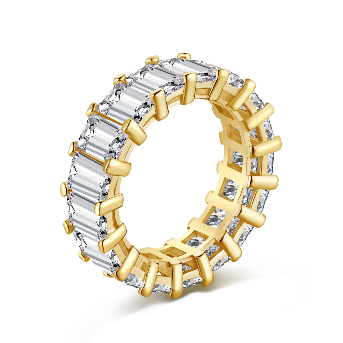 Gold Grace Emerald Cut Eternity band