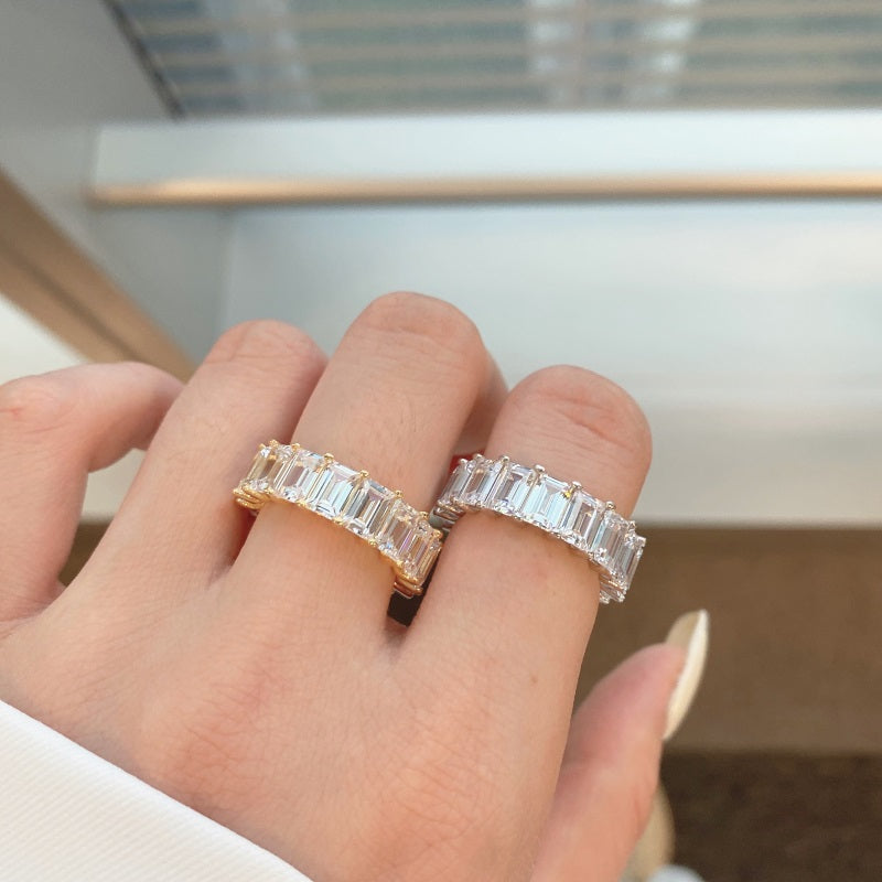 Grace Emerald Cut Eternity band